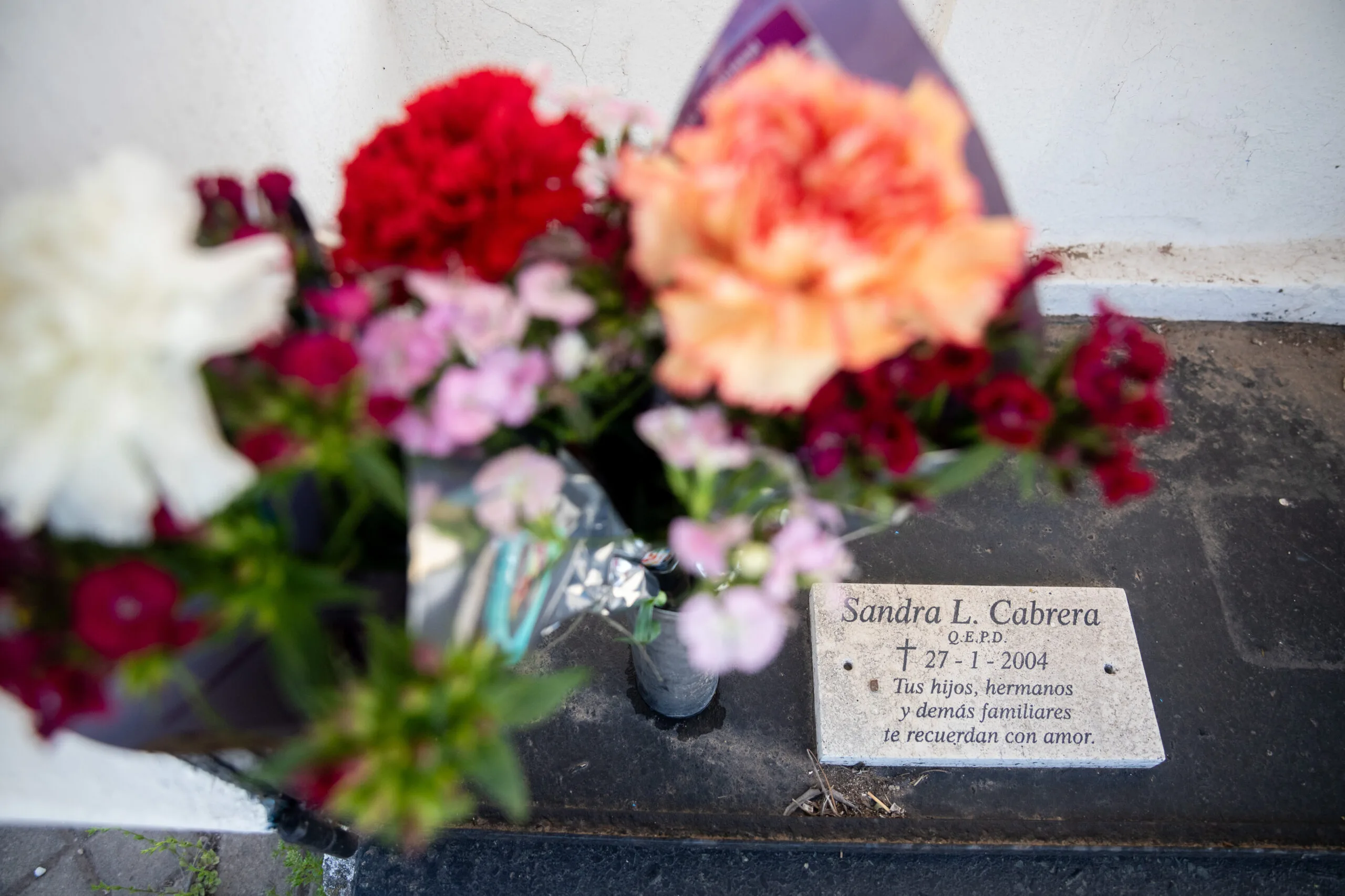 1. La tumba de Sadra Cabrera está en el Cementerio La Piedad, en Rosario. Después del crimen fue uno de los lugares donde llegaron amenazas contra las trabajadoras sexuales. Foto: Ana Isla